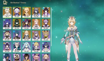 Conta Genshin Impact AR 56 - Nefer Premium + Durin + Nicole + Vesna