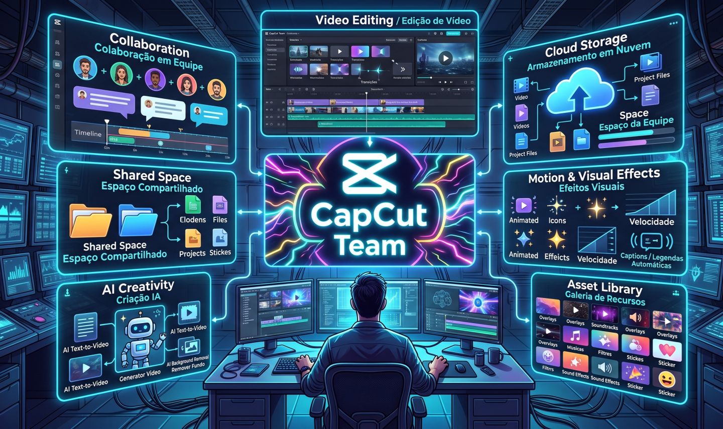 CapCut TEAM 1200 CRÉDITOS | 30 DIAS