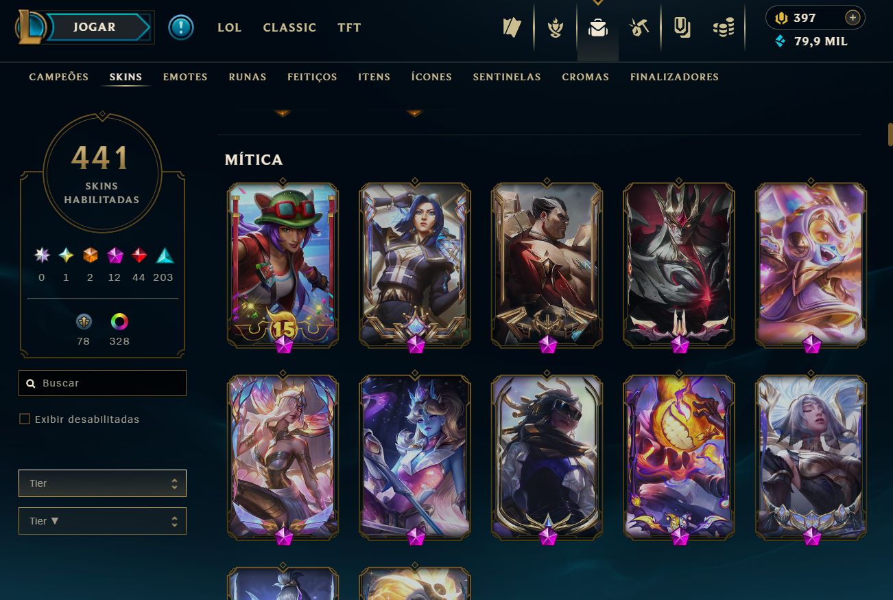 Conta LoL Nivel 700+ Com Skin JINX ARCANE e muito mais!