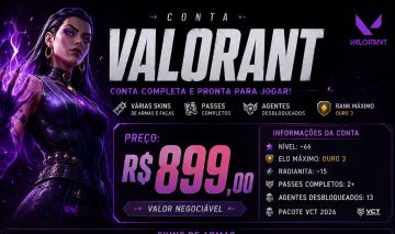 Conta de valorant com as melhores SKINS