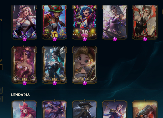 Conta League of Legends 342 skins + Wild Rift 112 skins