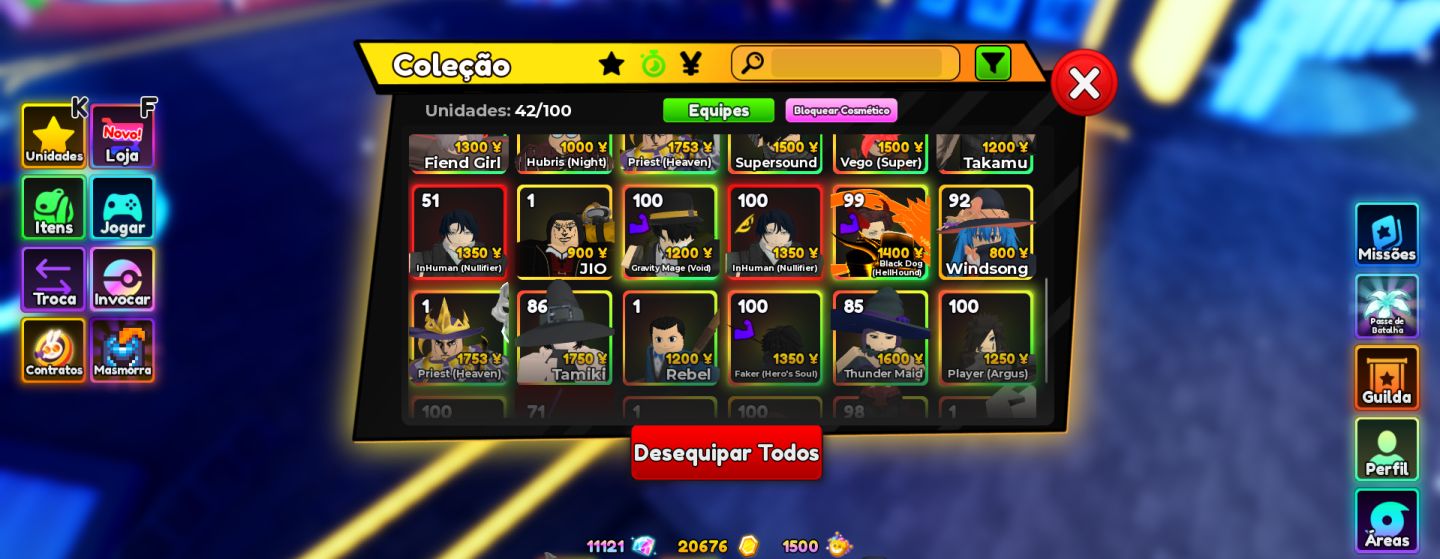 Conta Anime Adventures Lvl 94 (Preço Negociável!!)