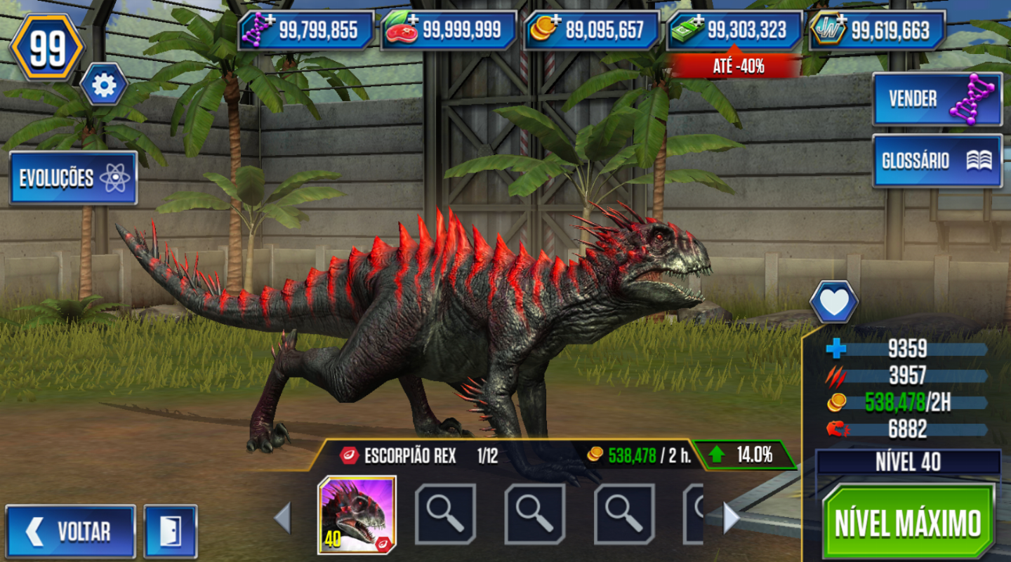 QUALQUER DINOSSAURO NO: JURASSIC WORLD - THE GAME | À SUA ESCOLHA