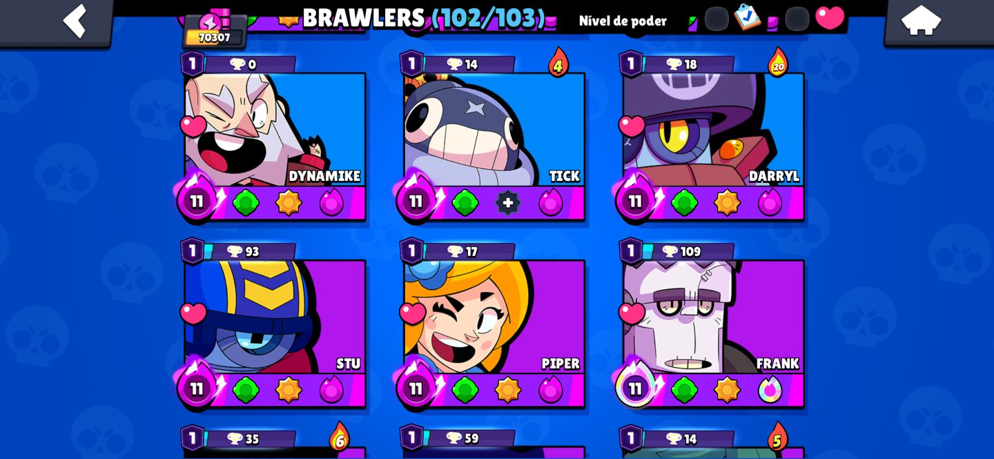 Conta brawl stars 70k + 263 skins