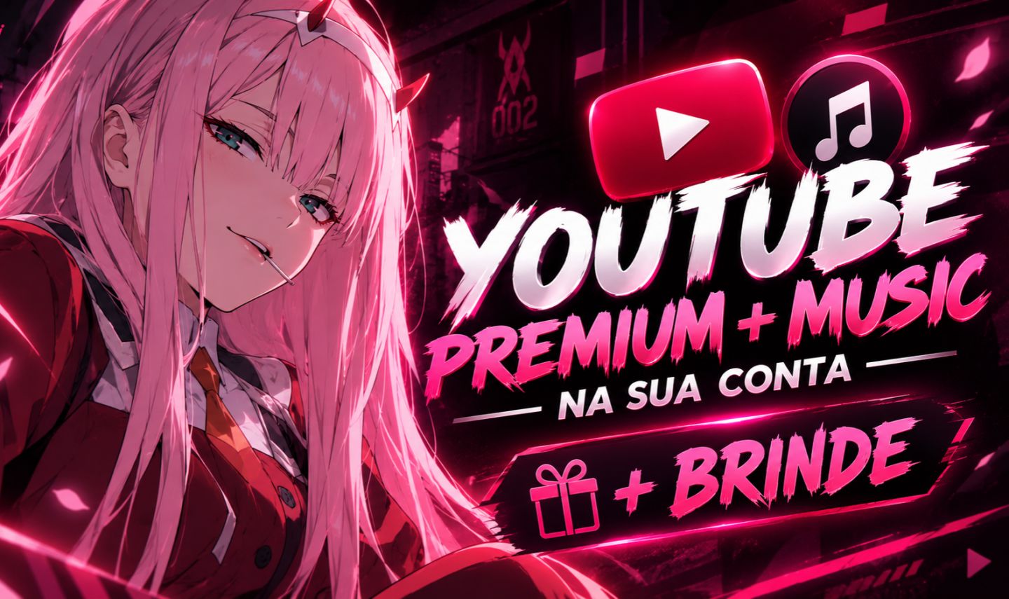 YOUTUBE PREMIUM + MUSIC NO SEU E-MAIL + BRINDE | MENOR PREÇO