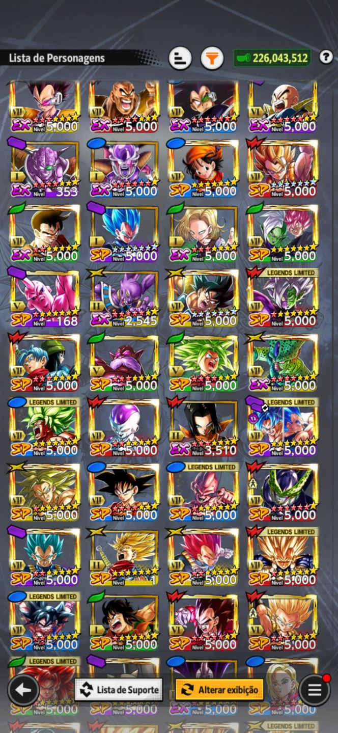 Conta dragon ball legends ótima pra começar