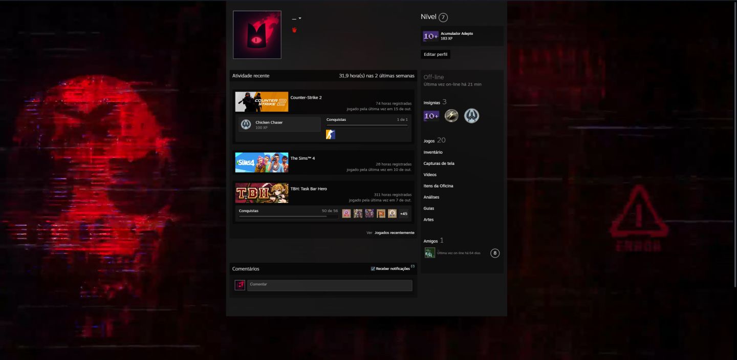 CONTA CS2 PREMIER 15K + WUKONG + JOGOS DC + JOGOS VARIADOS