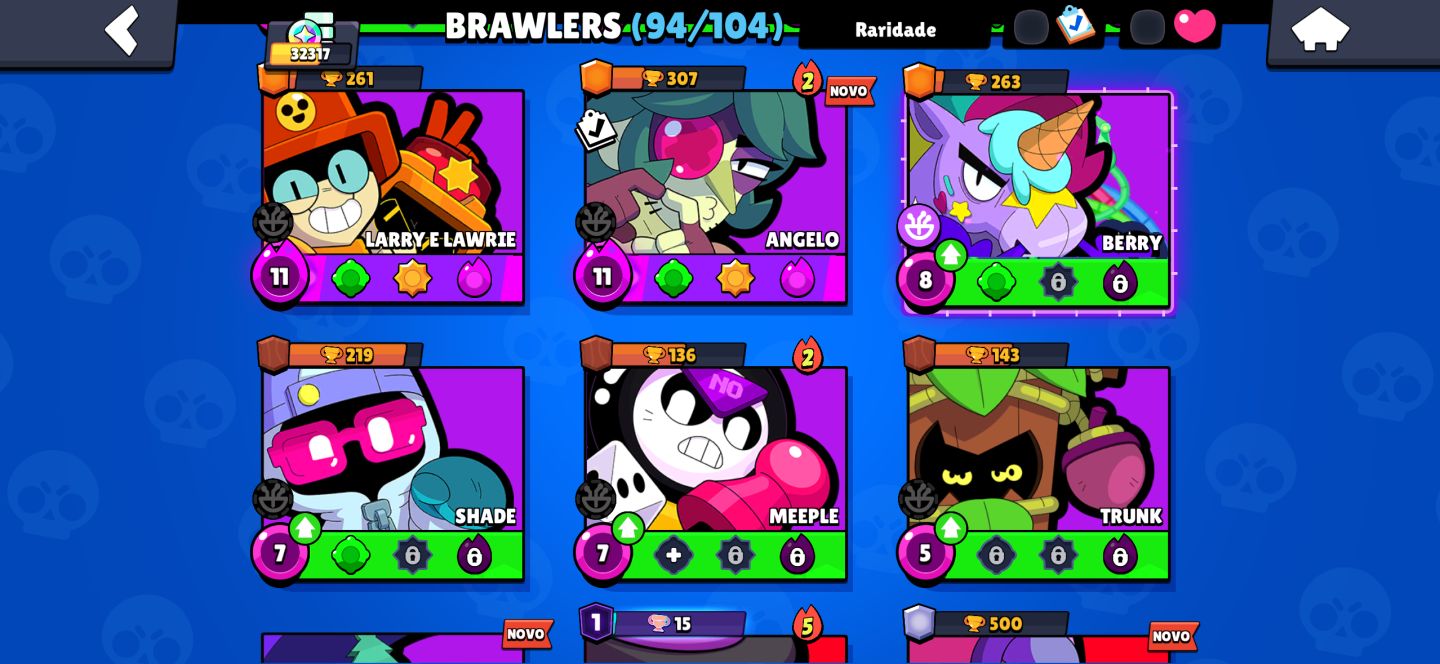 Conta de Braw Stars,97 brawlers,32k troféus.