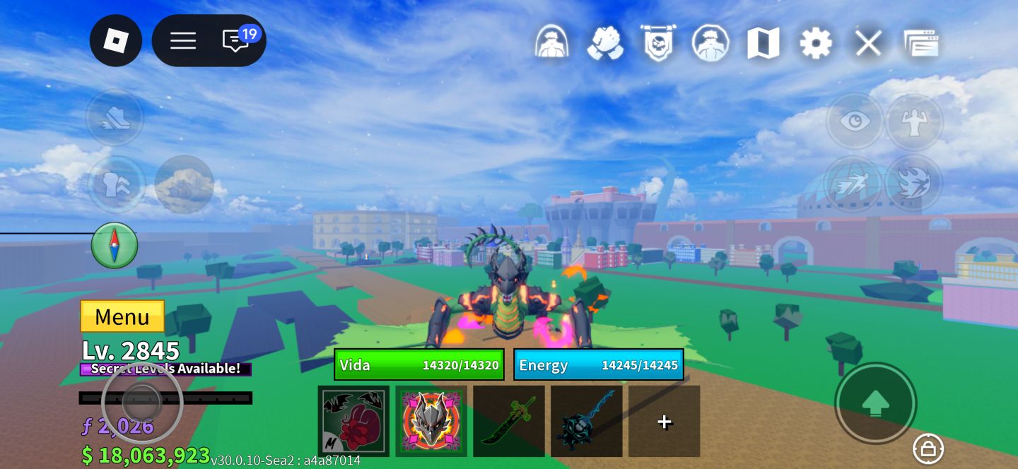 Blox Fruits LV MAX 2845 | Dragon, Kitsune e Tiger PERMANENTES + Dark Blade