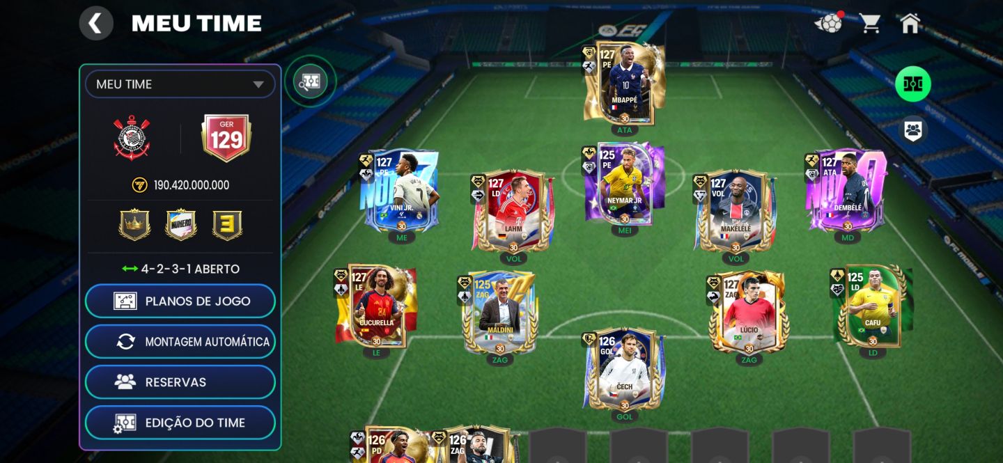 CONTA FC MOBILE | GER 129 | 2 BADGES LEVEL MAX | NEYMAR DA BOX | ELENCO 127 OVR