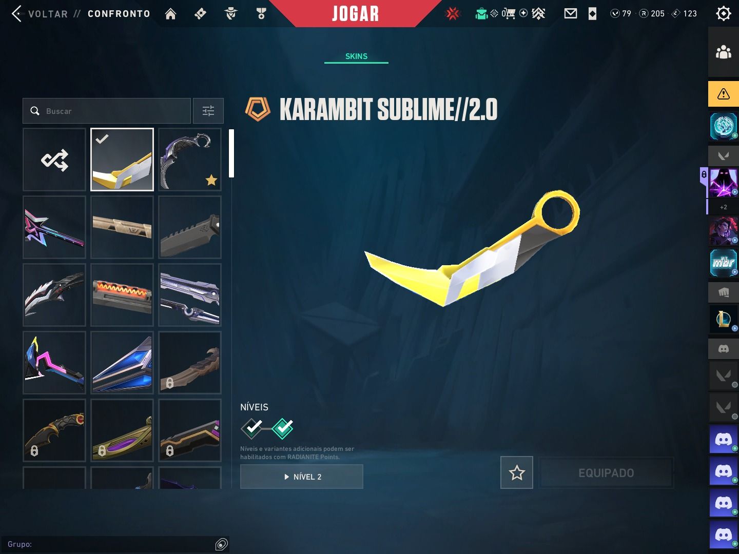 CONTA PEAK ASCENDENTE 1 COM VARIAS SKINS