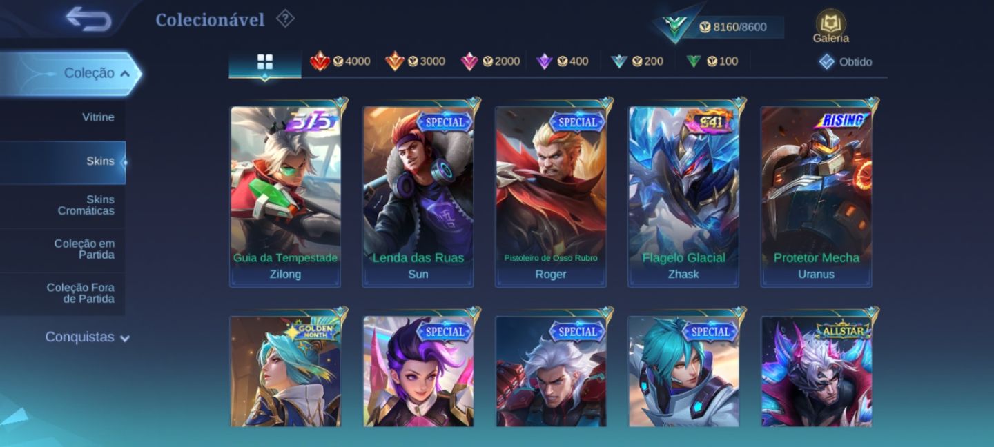 CONTA HONRA MÍTICA - MOBILE LEGENDS (+20K BP)