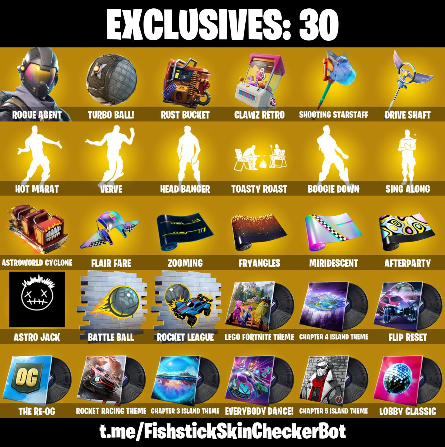 Conta Fortnite com Rogue Agent | Hybrid | Blackheart | Polar Peely e 11 Skins