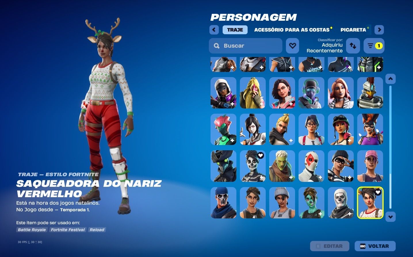 CONTA FORTNITE contendo PASSE DE FUNDADOR