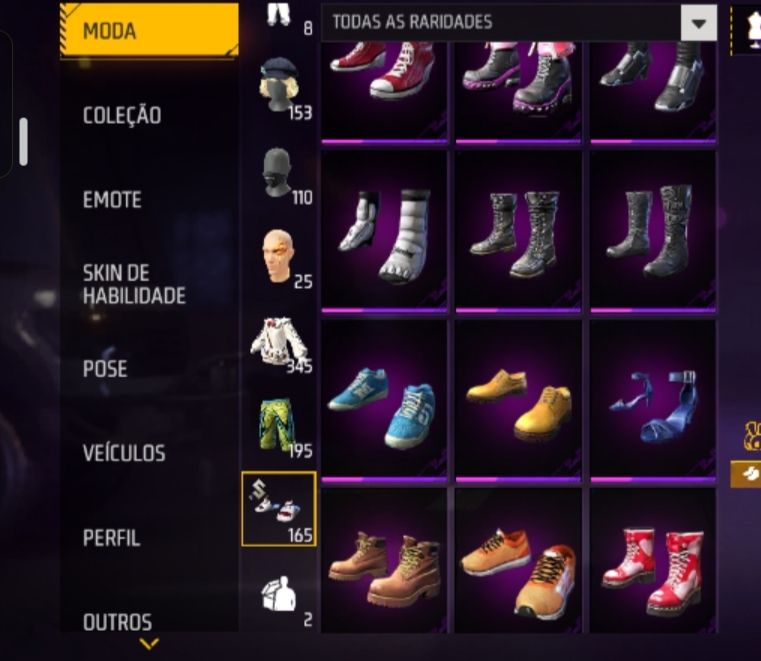 CONTA FREE FIRE 8 ANOS | PRIME 4 | MUITAS ARMAS ATRIBUTADAS