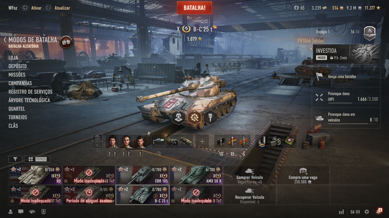 CONTA WORLD OF TANKS FRANÇA UPADA
