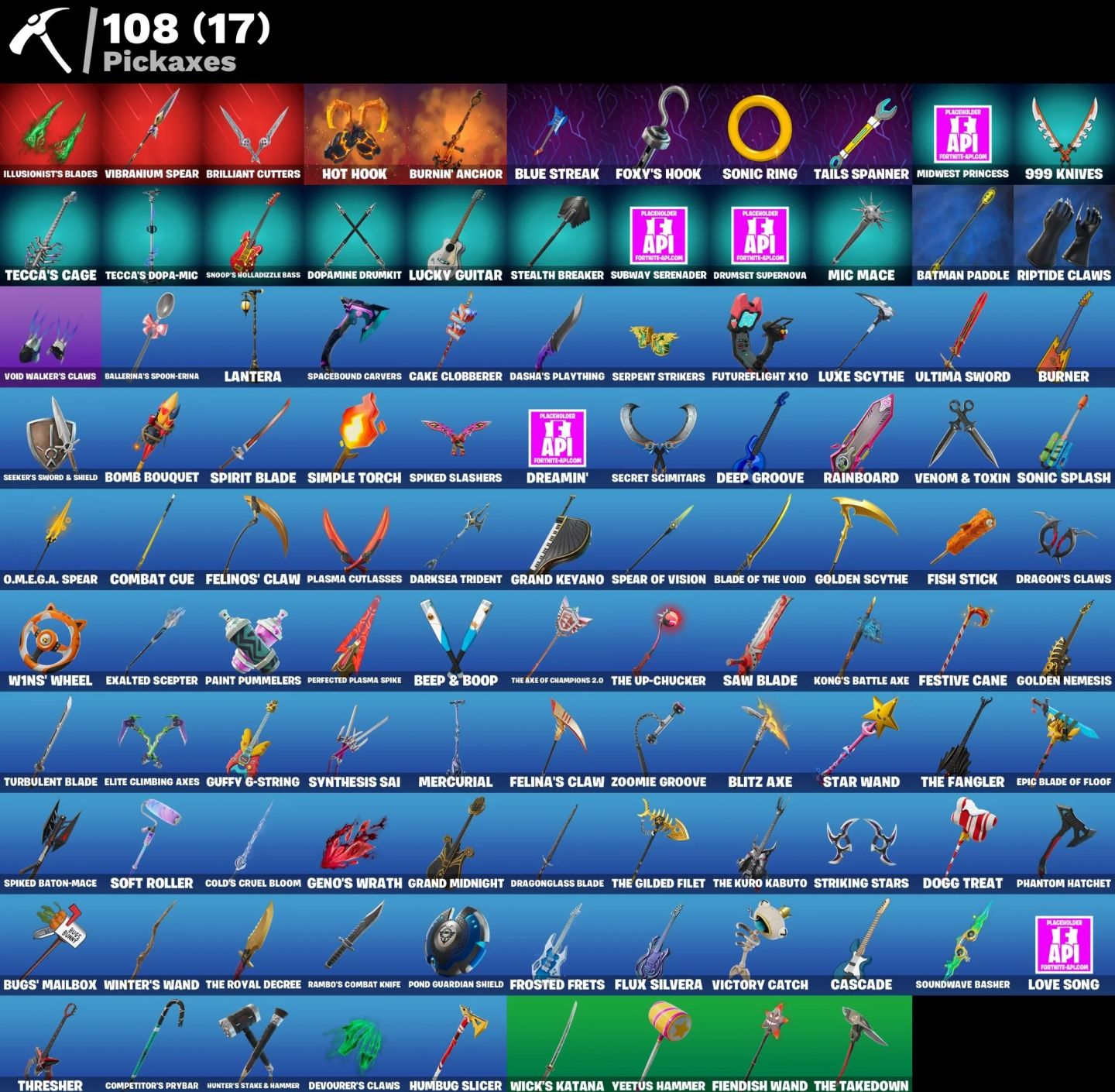 Conta Fortnite com 66 Skins (Foxy, Clix, Mulher gato, Weezy e mais)
