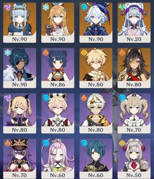 Mikuzi c1 + Odette + Furina c1 + Escoffier e Ineffa