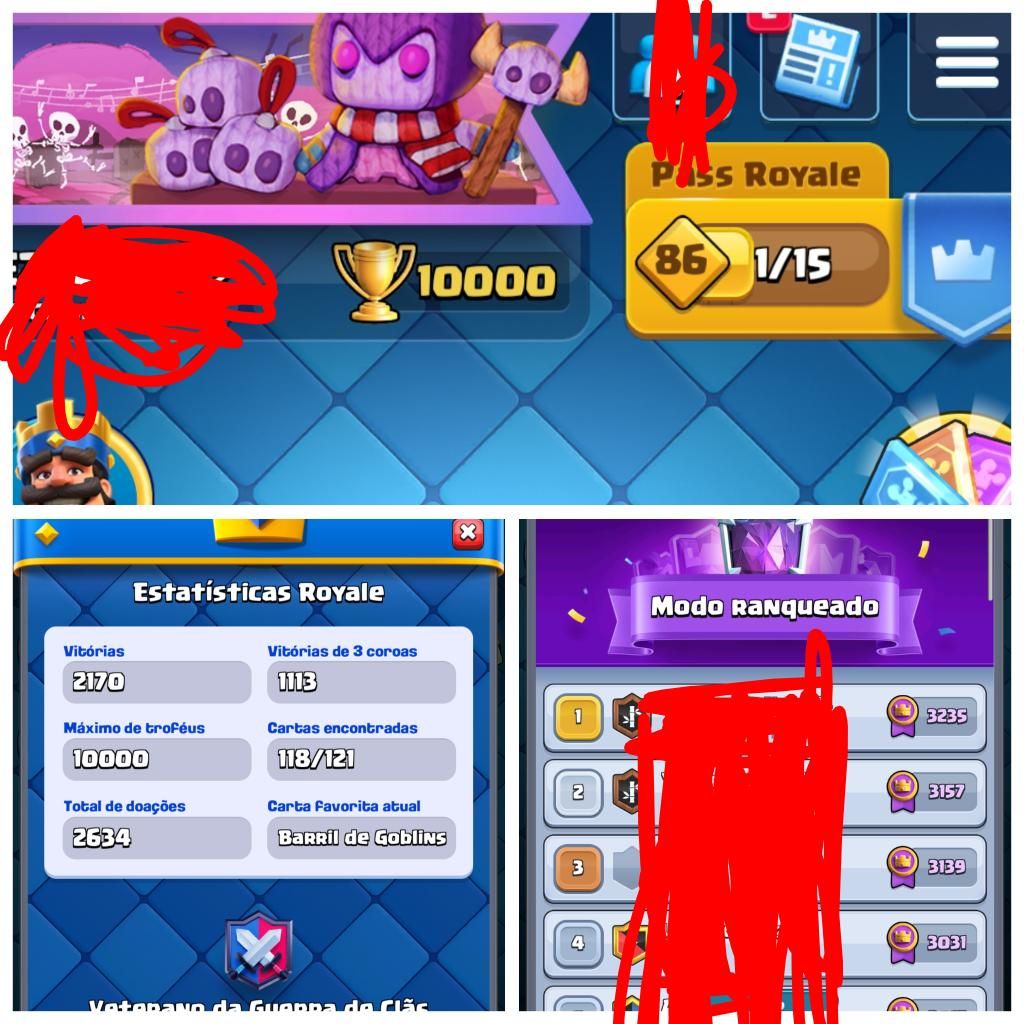 Up de conta Clash royale-Preços negociaveis
