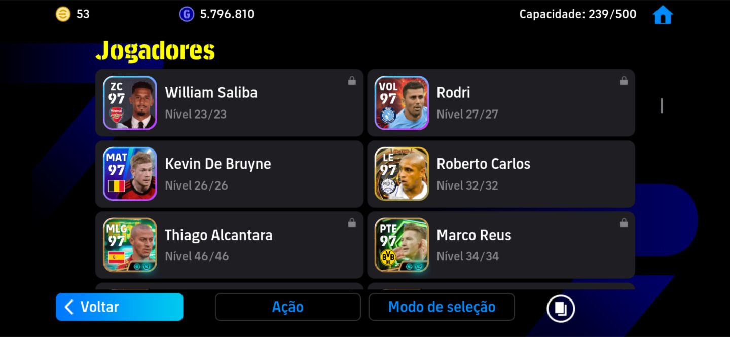 CONTA PRIME EFOOTBALL COM OS MELHORES JOGADORES