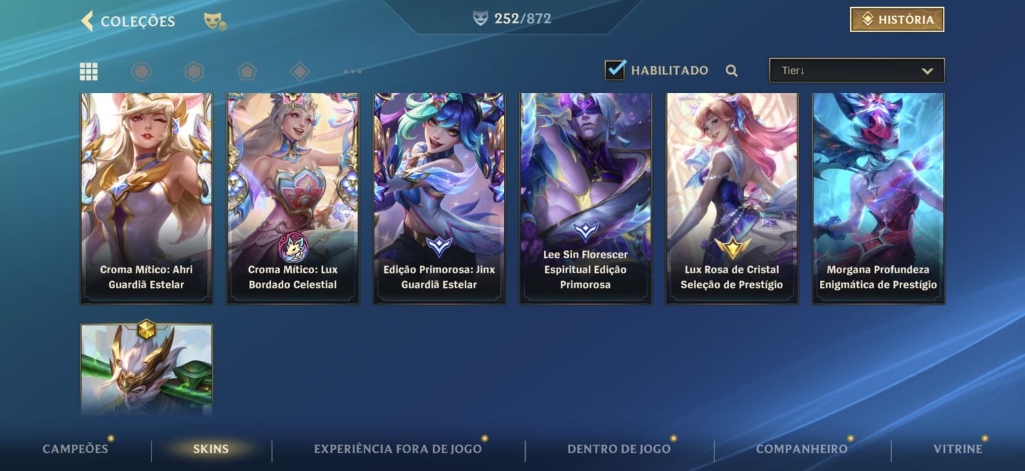 Conta de wild rift prestígio Lux e Morgana