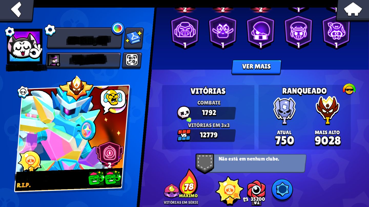CONTA BRAWL STARS | 83K+ TROFÉUS | 72 BRAWLERS LVL 11 | 25 HIPERCARGAS