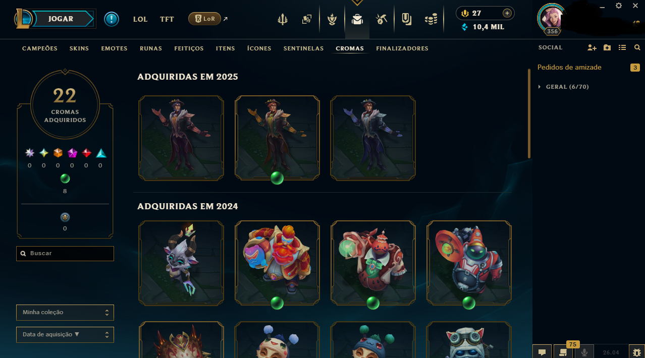 Conta League of legends, lol, mais de 10 anos, dono original