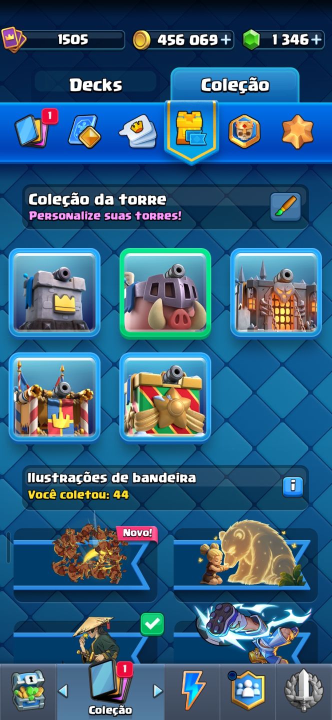 VENDE SE CONTA CLASH ROYALE 1.346 GEMAS + MUITO OURO E CARTAS RARA E MUITO MAIS