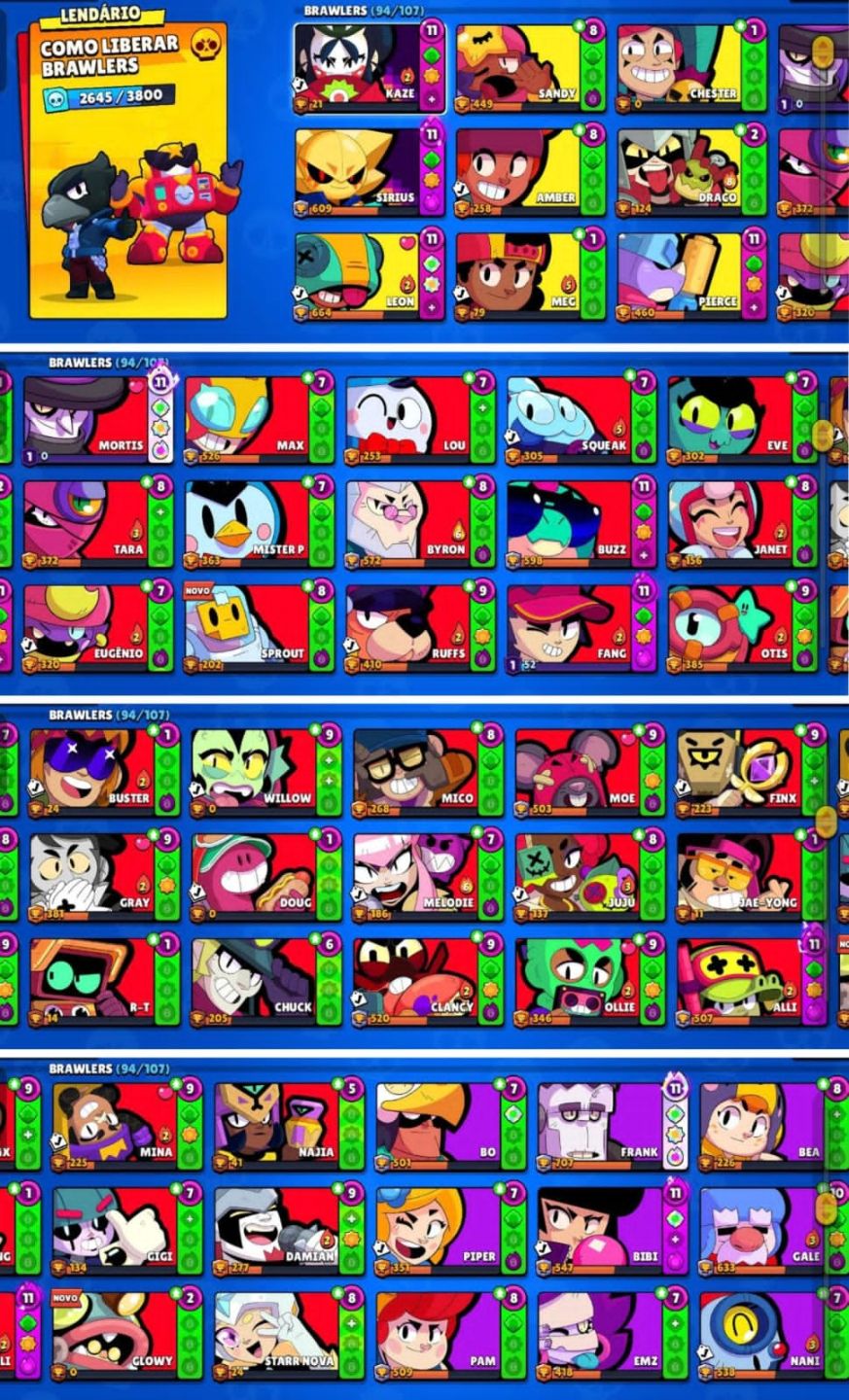 CONTA BRAWL STARS +34K TROFÉUS