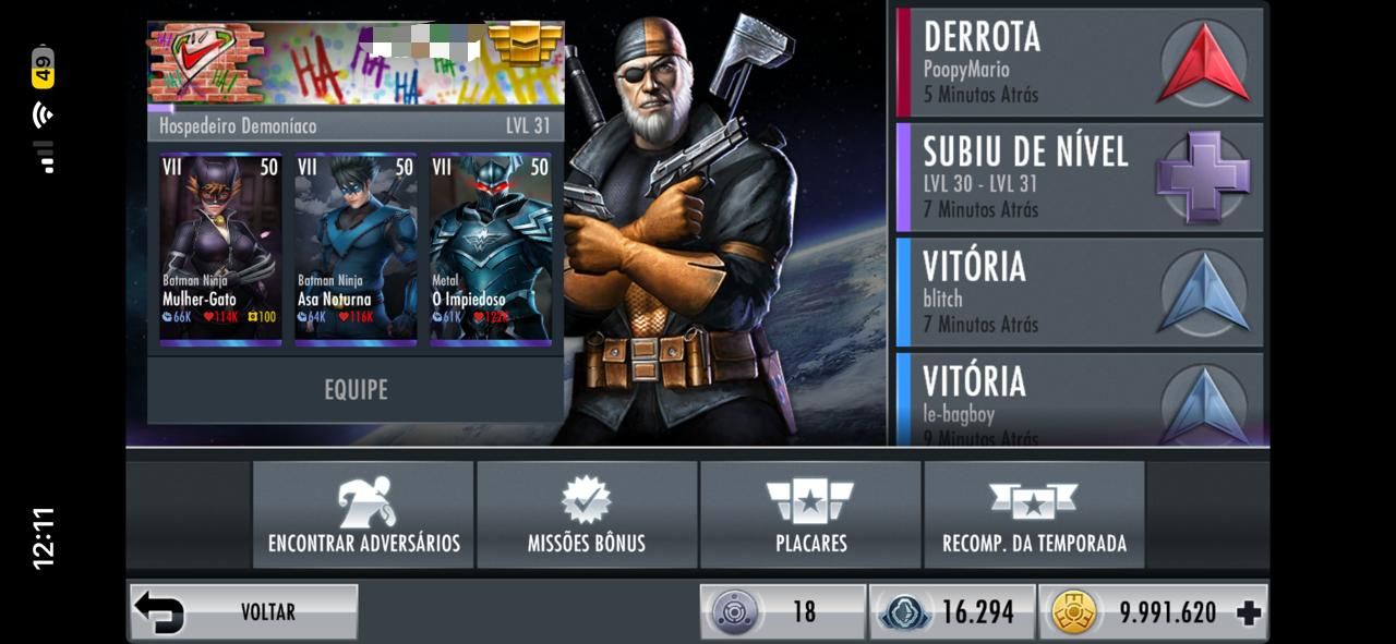CONTA INJUSTICE GODS AMONG US IOS/ANDROID