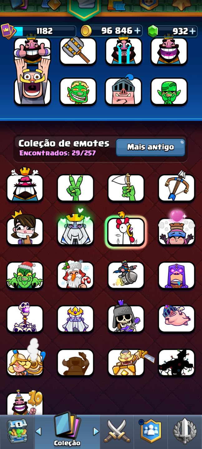 Conta Clash Royale (5596 troféus/arena 16)