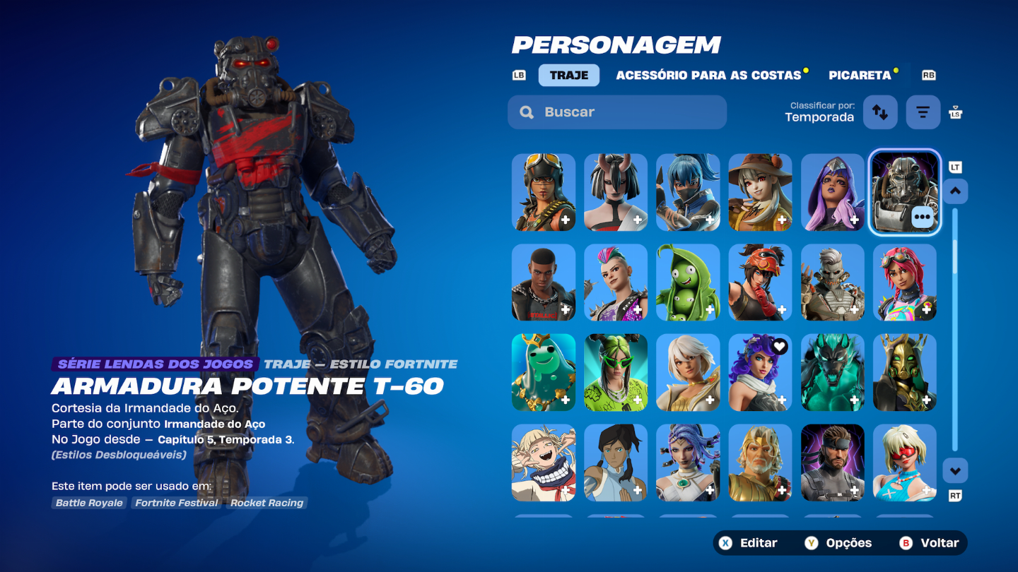 Conta Fortnite COM+ 1.000 ITENS S3 +IKONIK +GLOW +1.400 vbuks