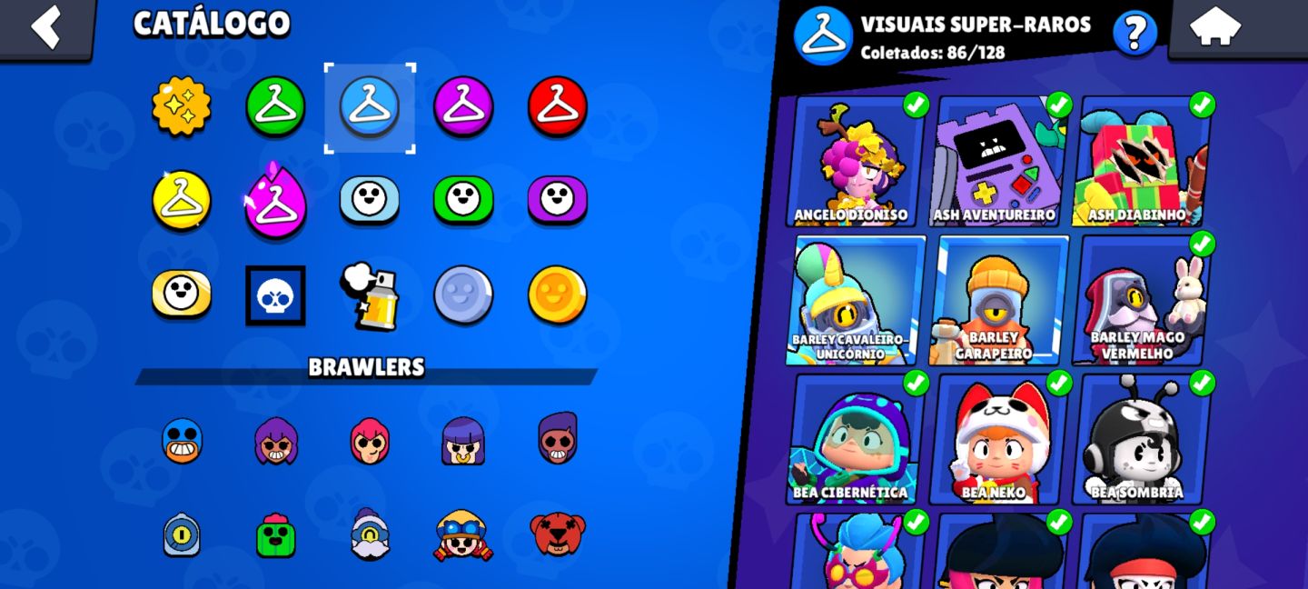 CONTA END GAME BRAWL STARS - 62K+ TROFÉUS (TODOS OS BRAWLERS + SKINS RARAS) D