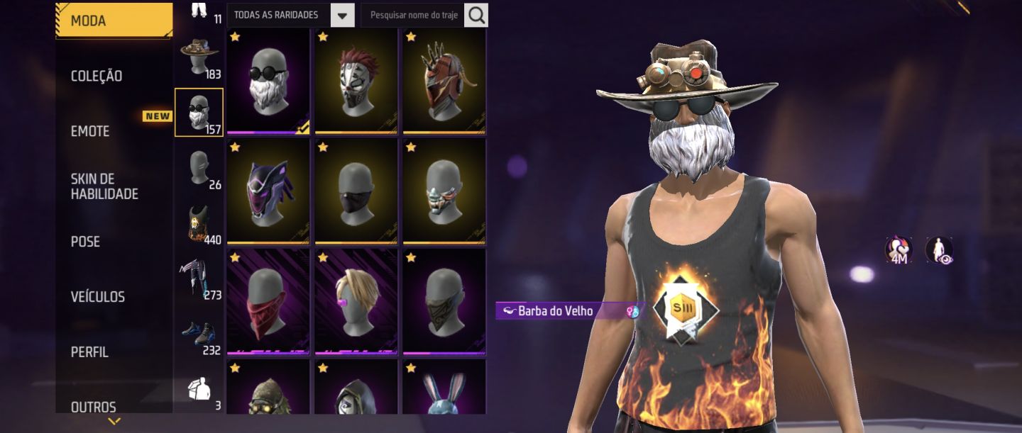CONTA FREE FIRE ANTIGA