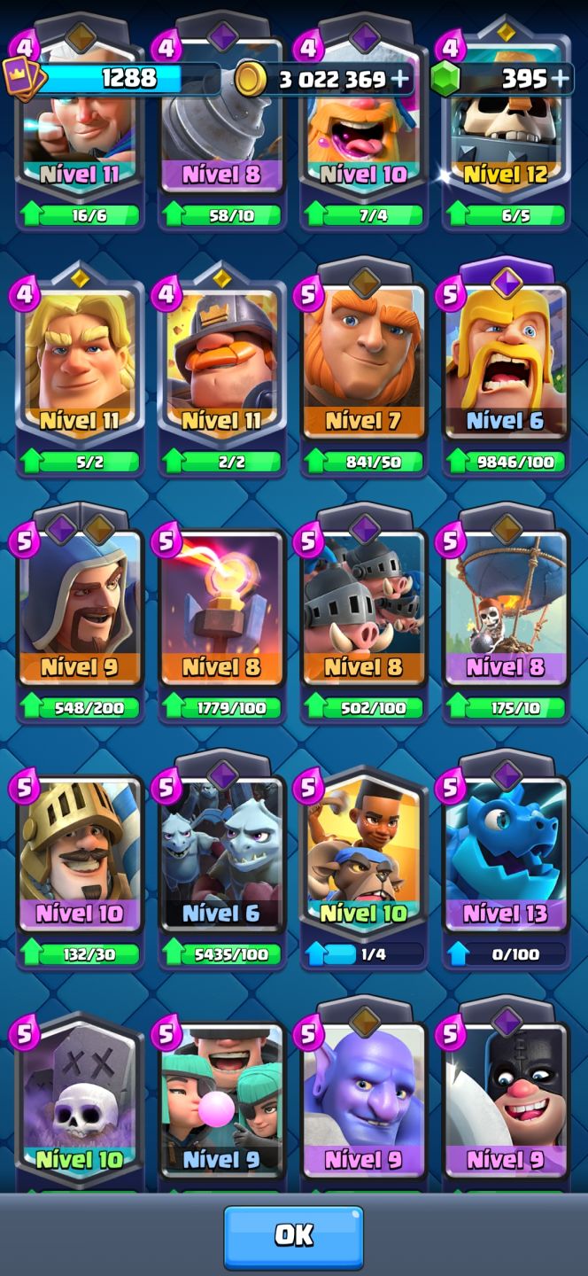 Clash royale com todas as cartas