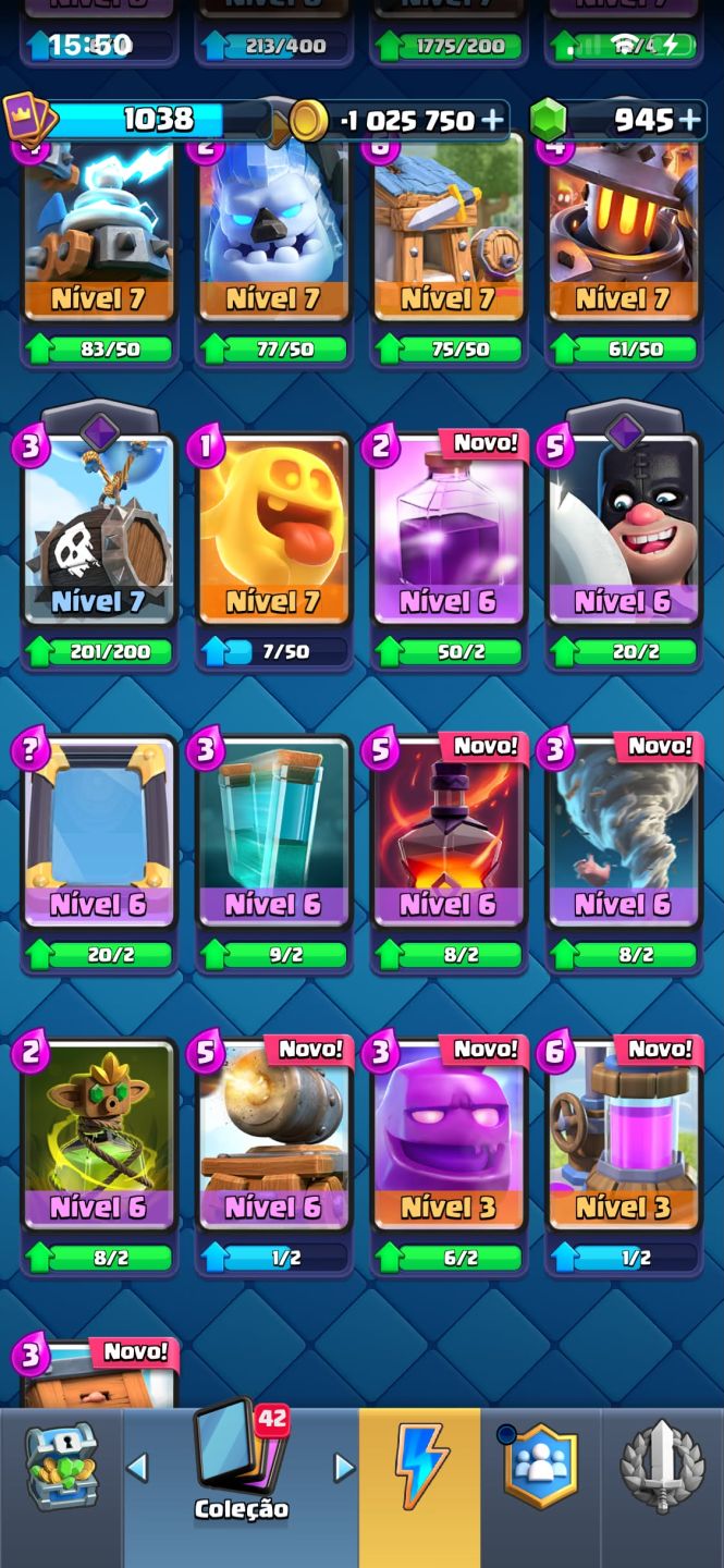 CONTA CLASH ROYALE QUASE TODAS AS SKINS DO JOGO E COM 1K DE GEMA E 5K TROFEU