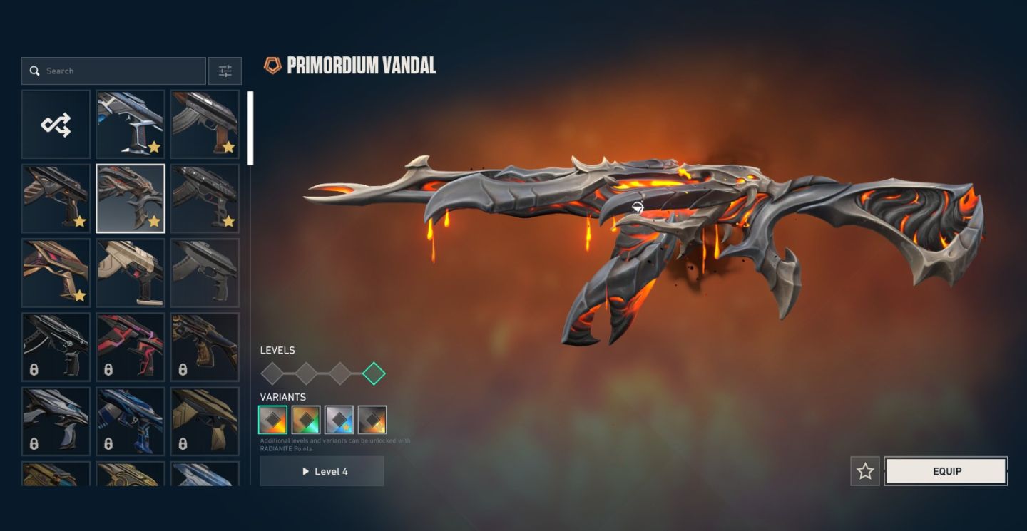 Conta de Valorant com muita skin boa