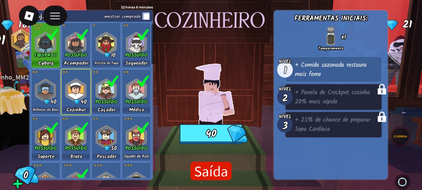 Conta Roblox com 2 frutas permanentes | 99 noites e upada em vários jogos