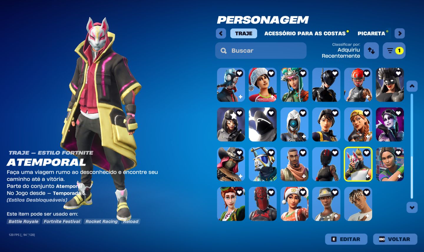 [ACESSO TOTAL+EMAIL] FORTNITE OG T5/T6 (OG ITENS)+ RL GC + 213 JOGOS EPIC AAA/AA