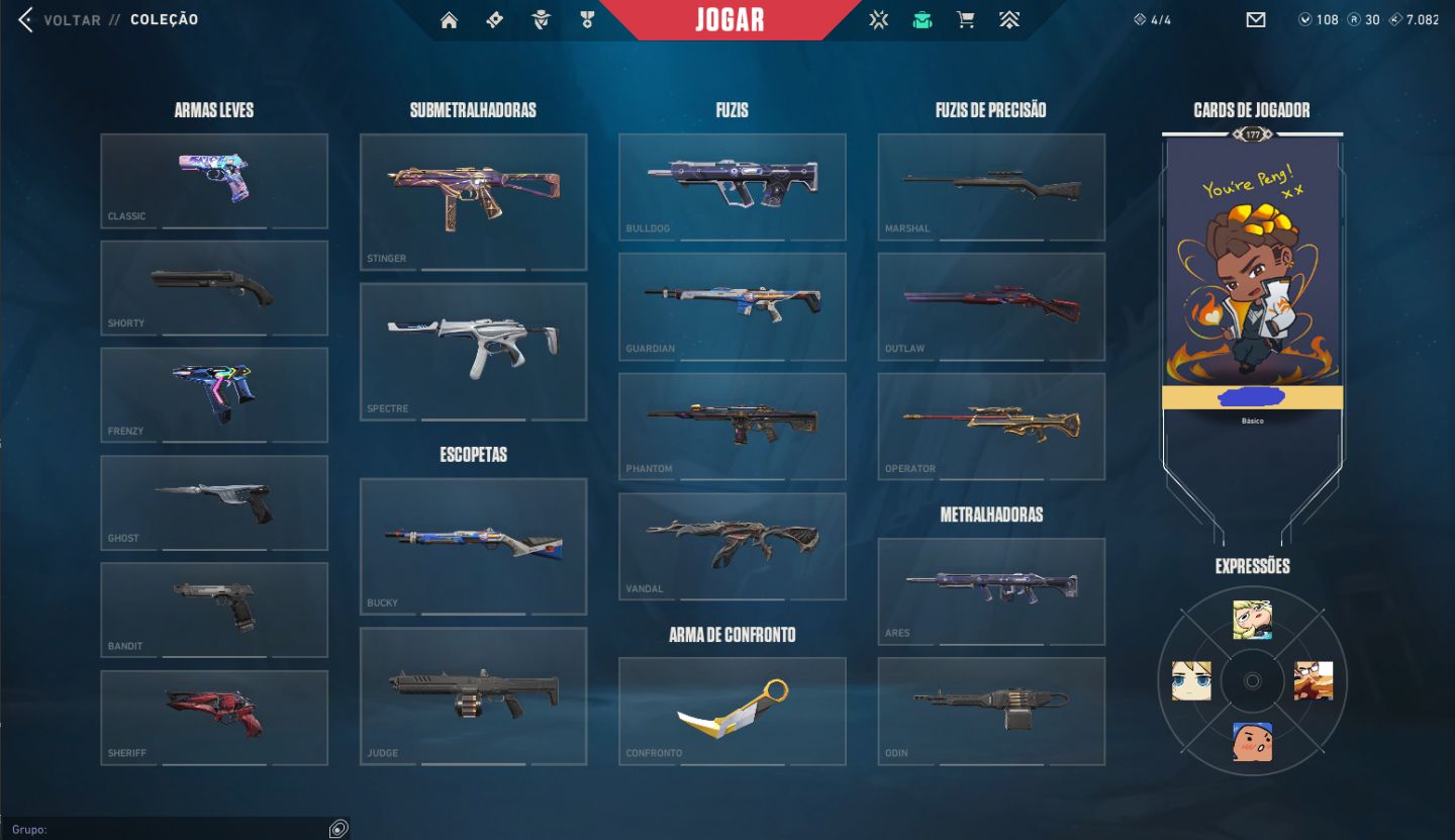 Conta Vava com 14 skins da loja, Karambit Vct 2025, ex imortal, + de 1k gasto