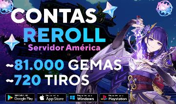 [ENTREGA AUTOMÁTICA] GENSHIN CONTAS REROLL GEMAS E PERSONAGENS!!