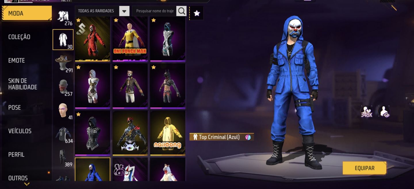 CONTA FREE FIRE VETERANA: PASSES 4 AO 9+ FULL RAGNAROK + PRIME 7