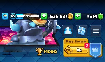 Conta Clash Royale 14k trofeu LVL 65 12k trofeu 635k ouro 1214 gemas 82 emoji