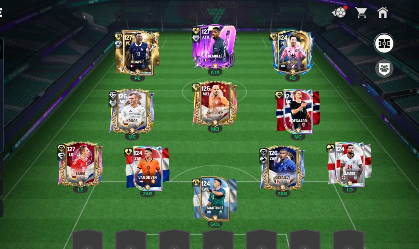 CONTA FC MOBILE GER 126 MELHORES JOGADORES KYLIAN MBAPPE,DEMBELE E MESSI