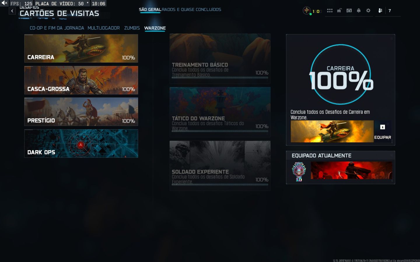 Conta warzone(b07) mais jogo comprado mw4