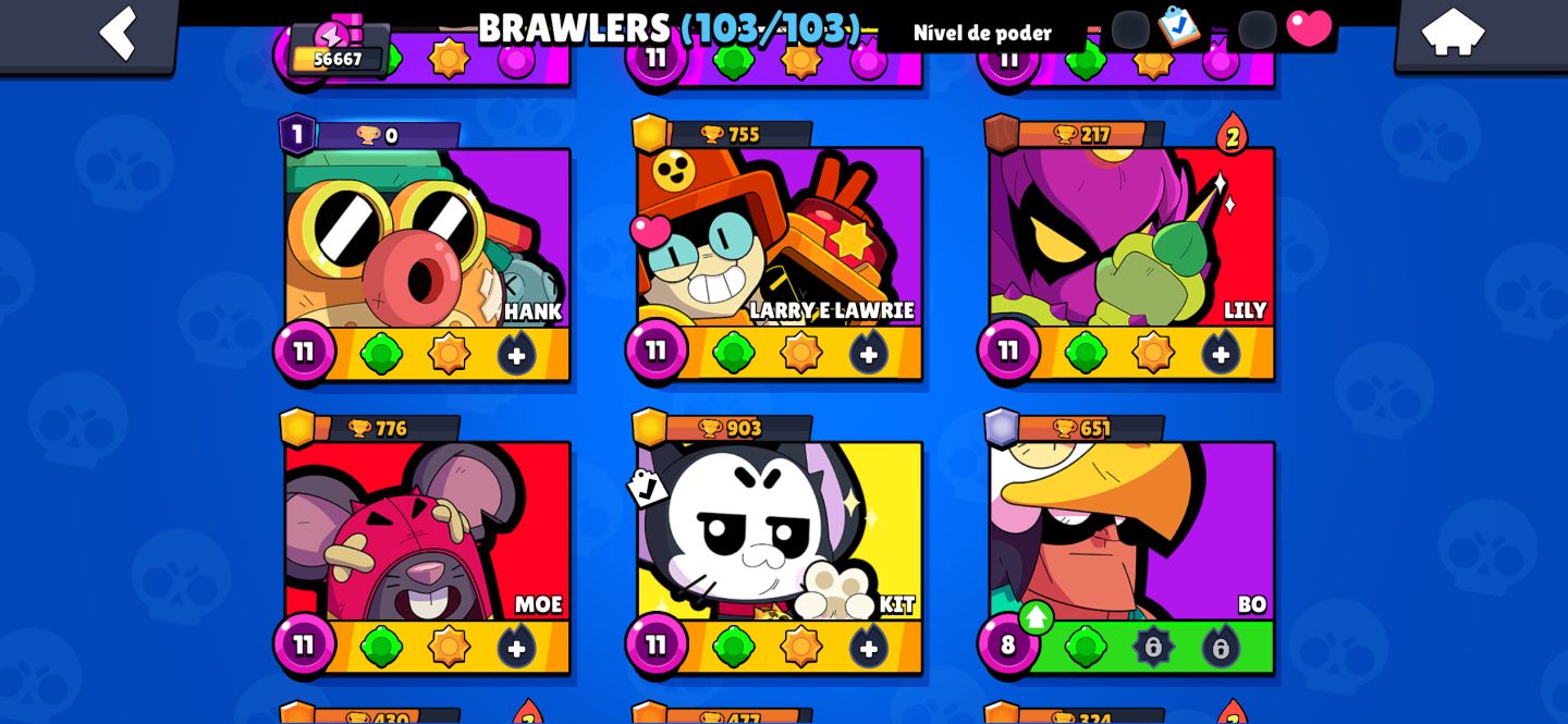 Conta brawl stars 56k + 288 skins