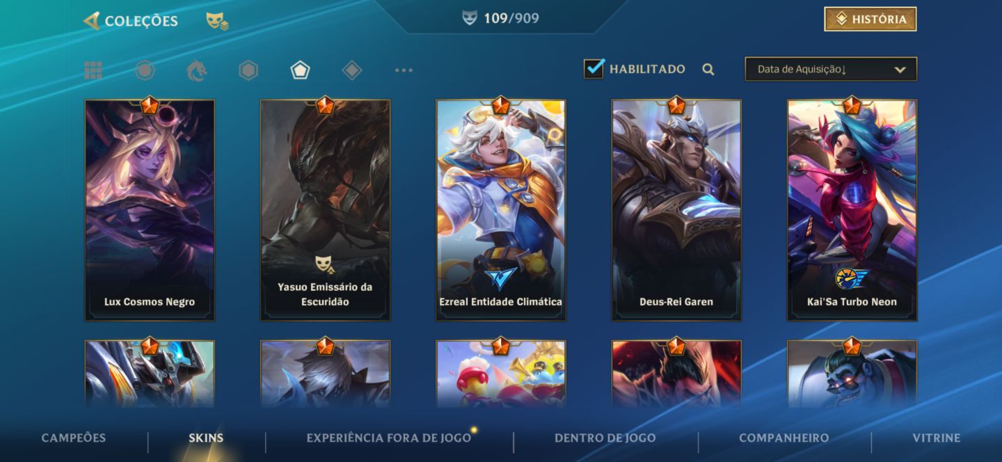 CONTA WILD RIFT GRÃO MESTRE NOVA TEMPORADA 8 SKINS MITICAS