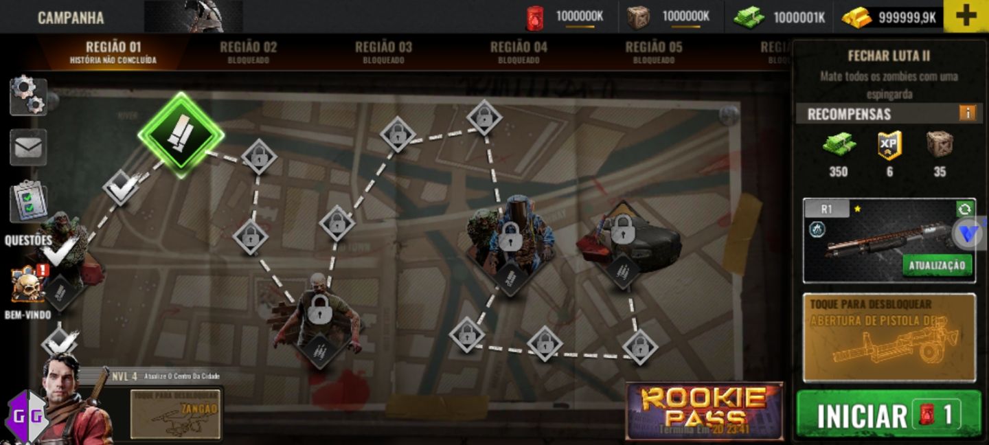 CONTAS E SERVIÇOS ZOMBIE HUNTER (DESBLOQUEIO DE ARMAS, RECURSOS E PASSE)