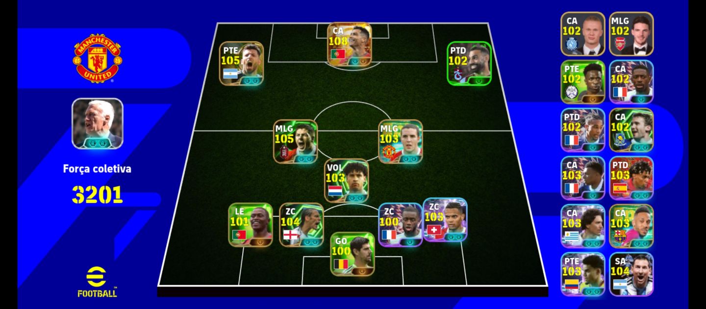 Contas de efootball com jogadores épico (CR7, vozinha, figo,puyol)