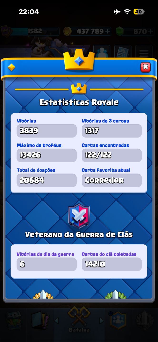 Conta Clash Royale 13.300 troféus, Antiga e Rara!